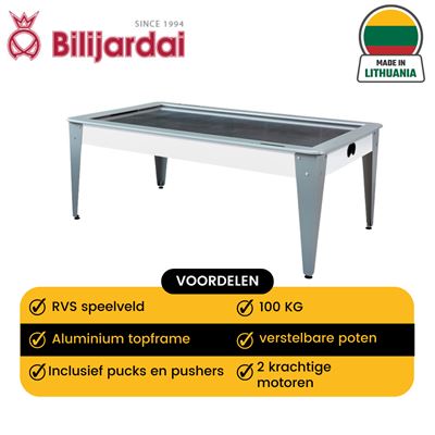 Airhockey Dino wit/rvs- Bilijardai 