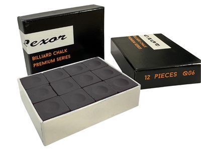 Lexor Premium Billiard Chalk Q06, box 12pcs., Black