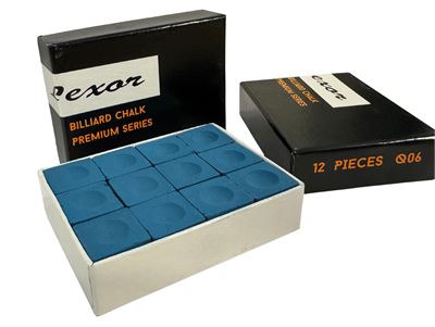 Lexor Premium Billiard Chalk Q06, box 12pcs., Blue