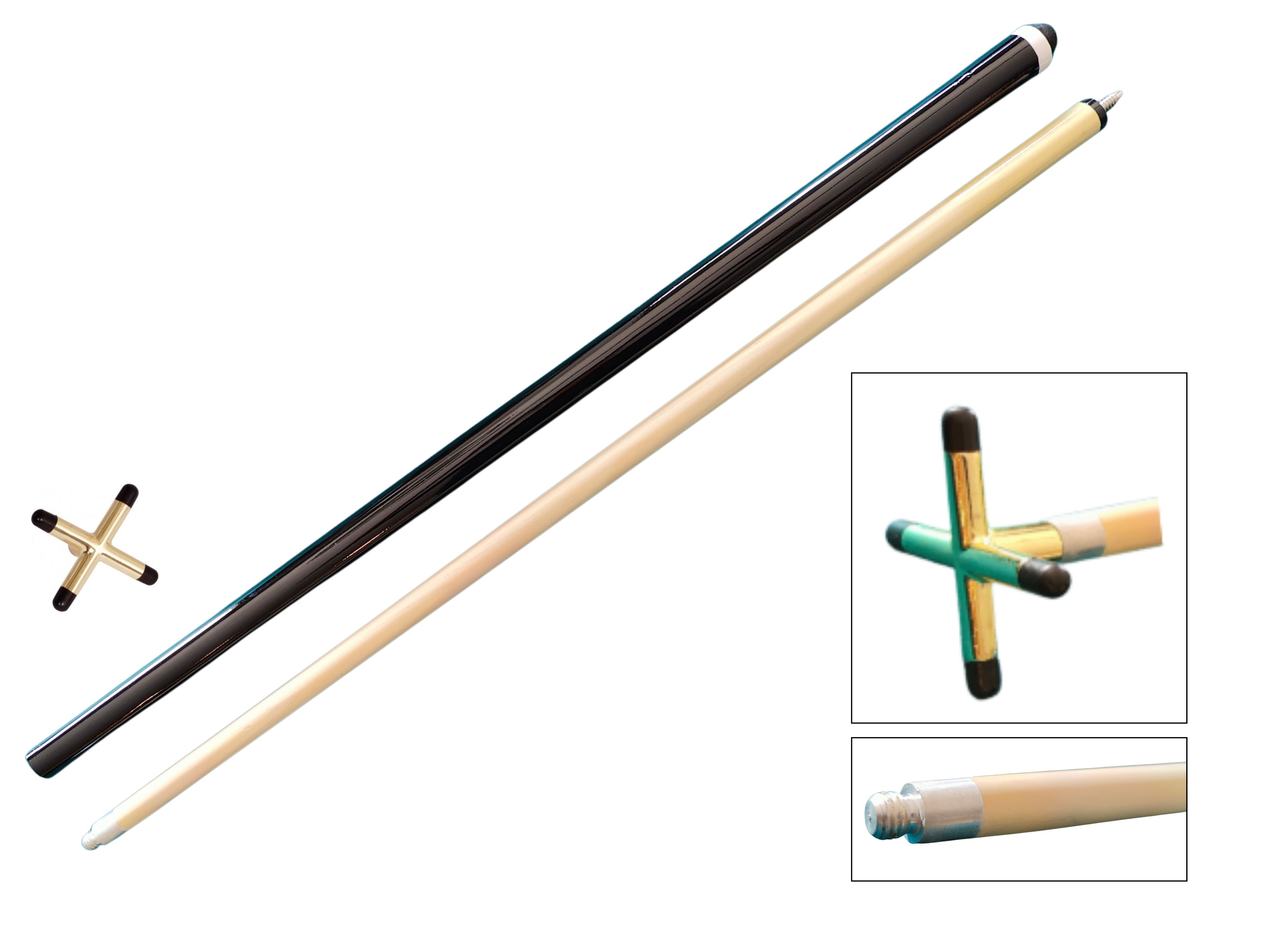 BA0561: Rest compleet, cross brass gemonteerd op stok