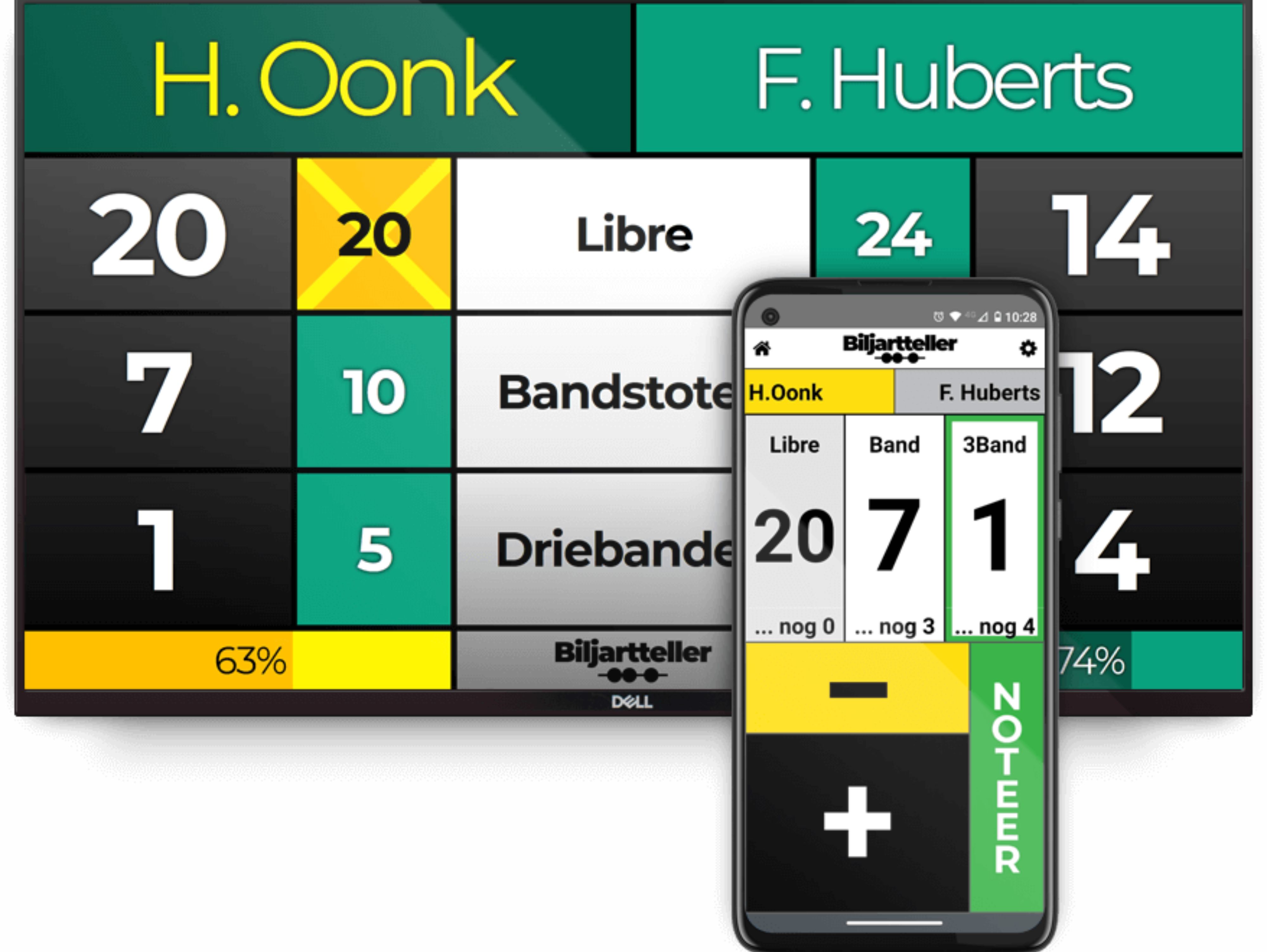 BA0775: Biljartteller – digitaal scorebord voor de biljartsport #5