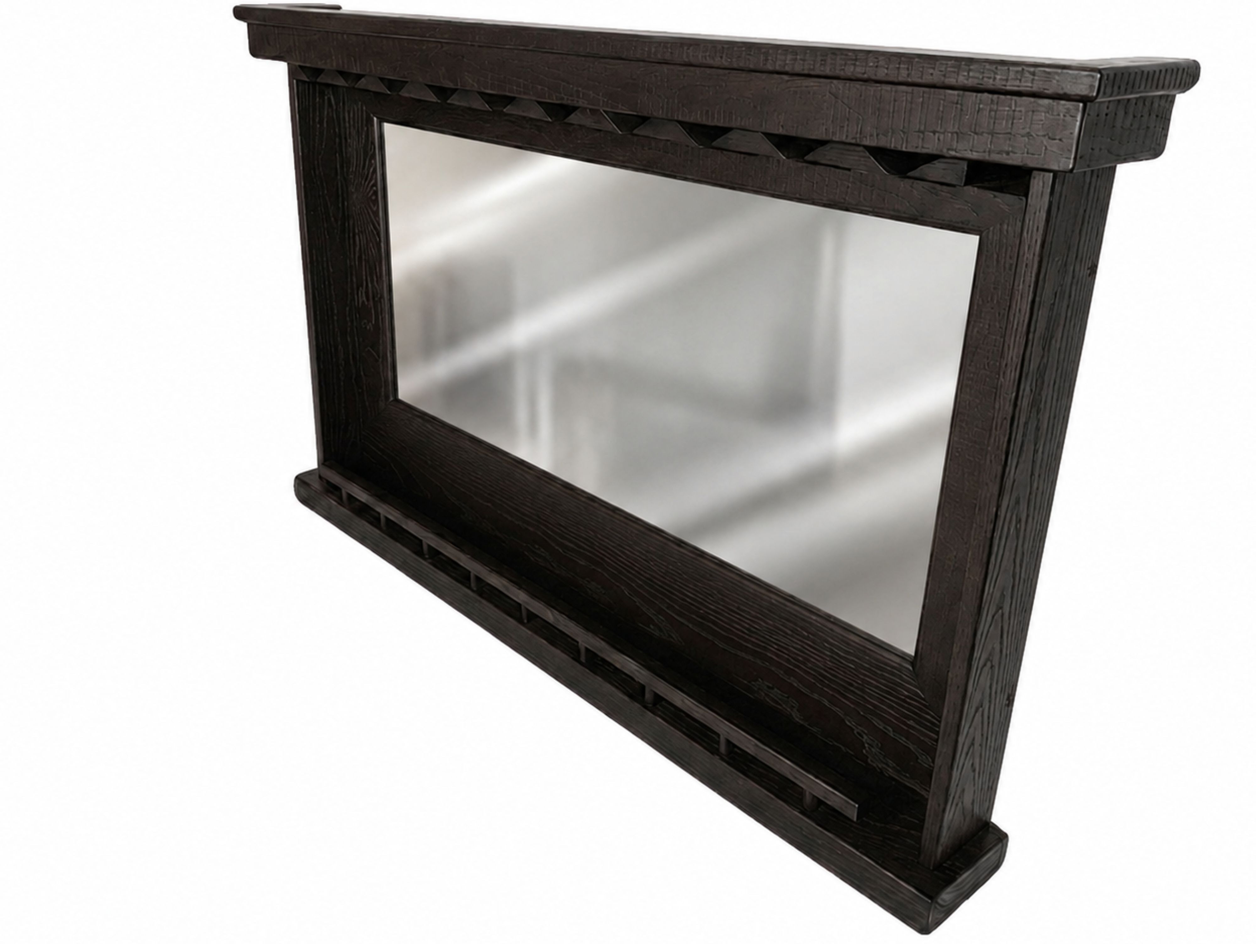 BM0105: Lexor Mirror Blk Oak - Wood Collection  #3