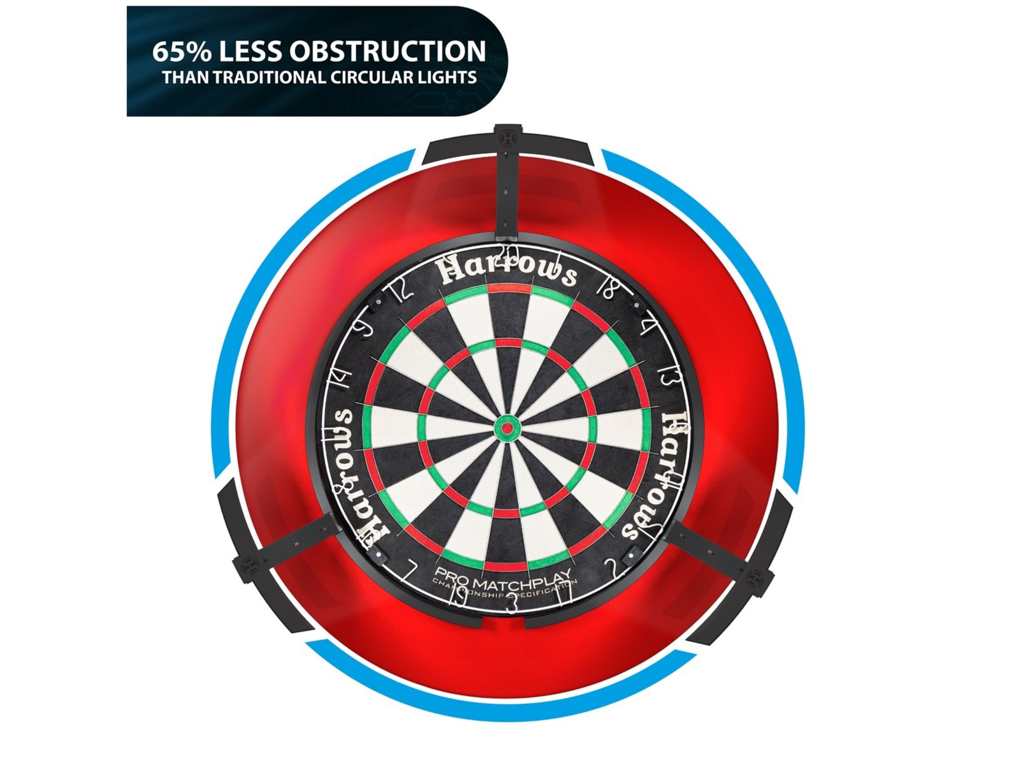 DA0864: Winmau Trilight LED-verlichting - dartbord
