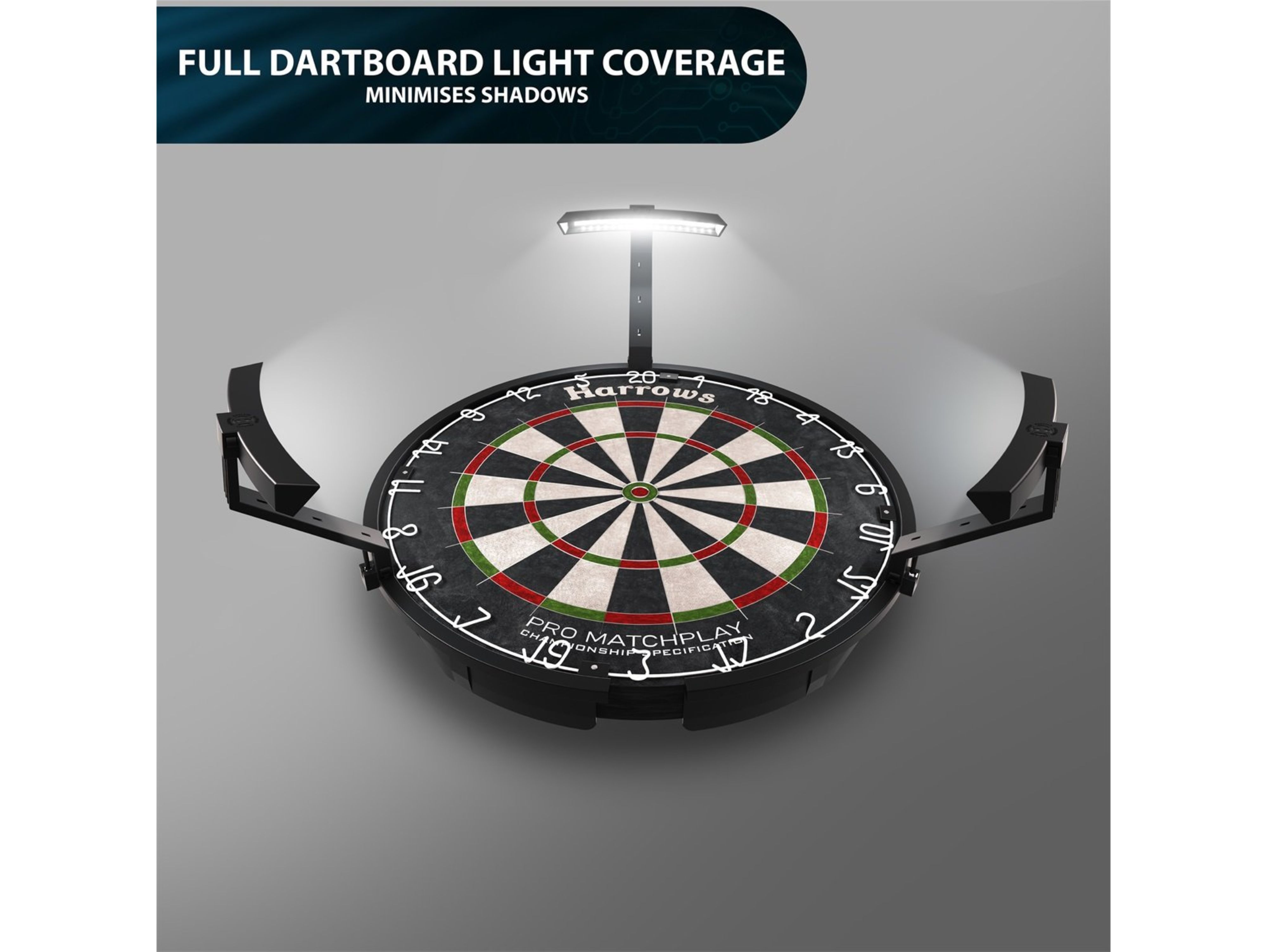 DA0864: Winmau Trilight LED-verlichting - dartbord