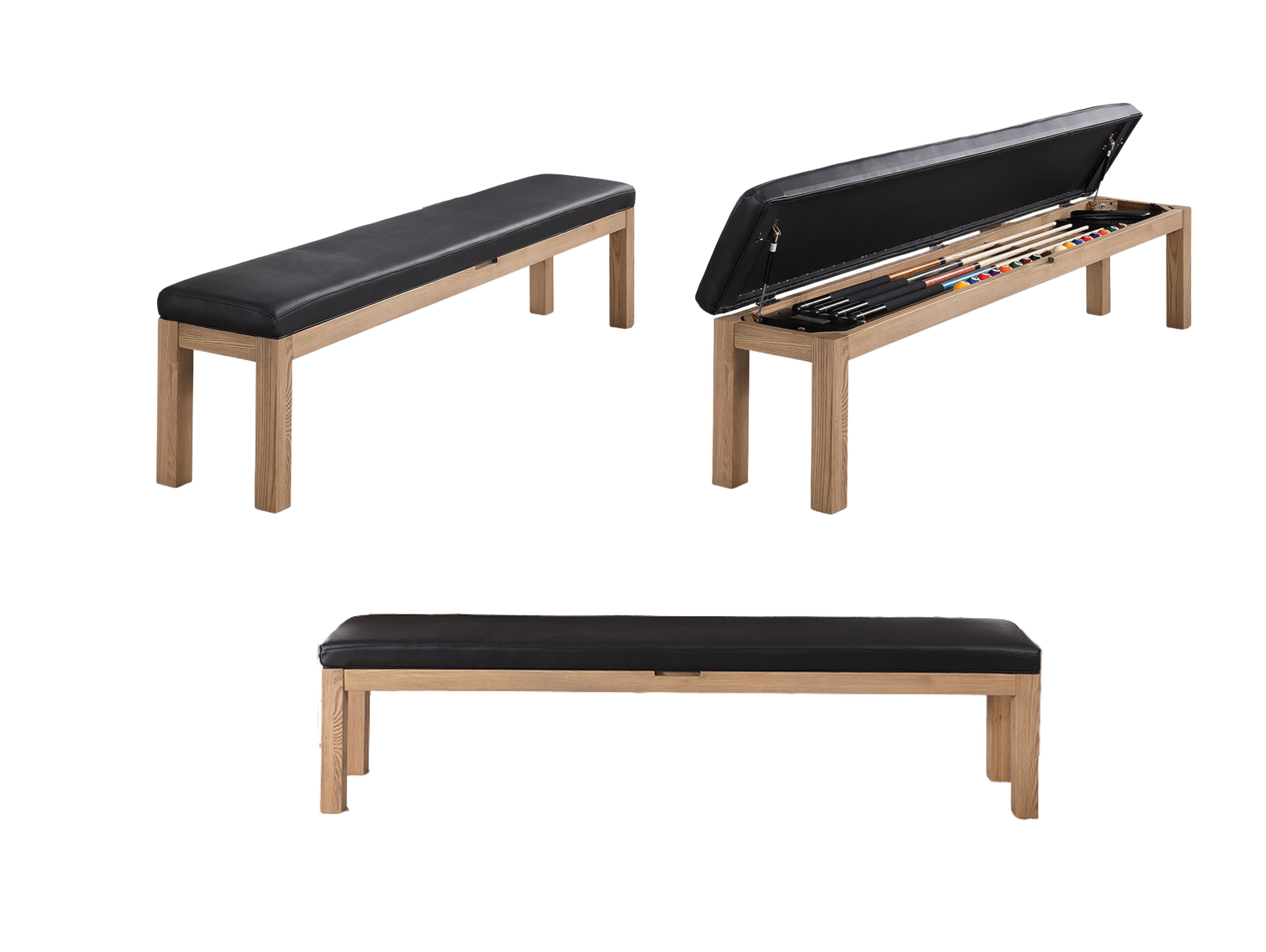 PC0232-B: Lexor Bench w/cushion and storage Vintage Oak