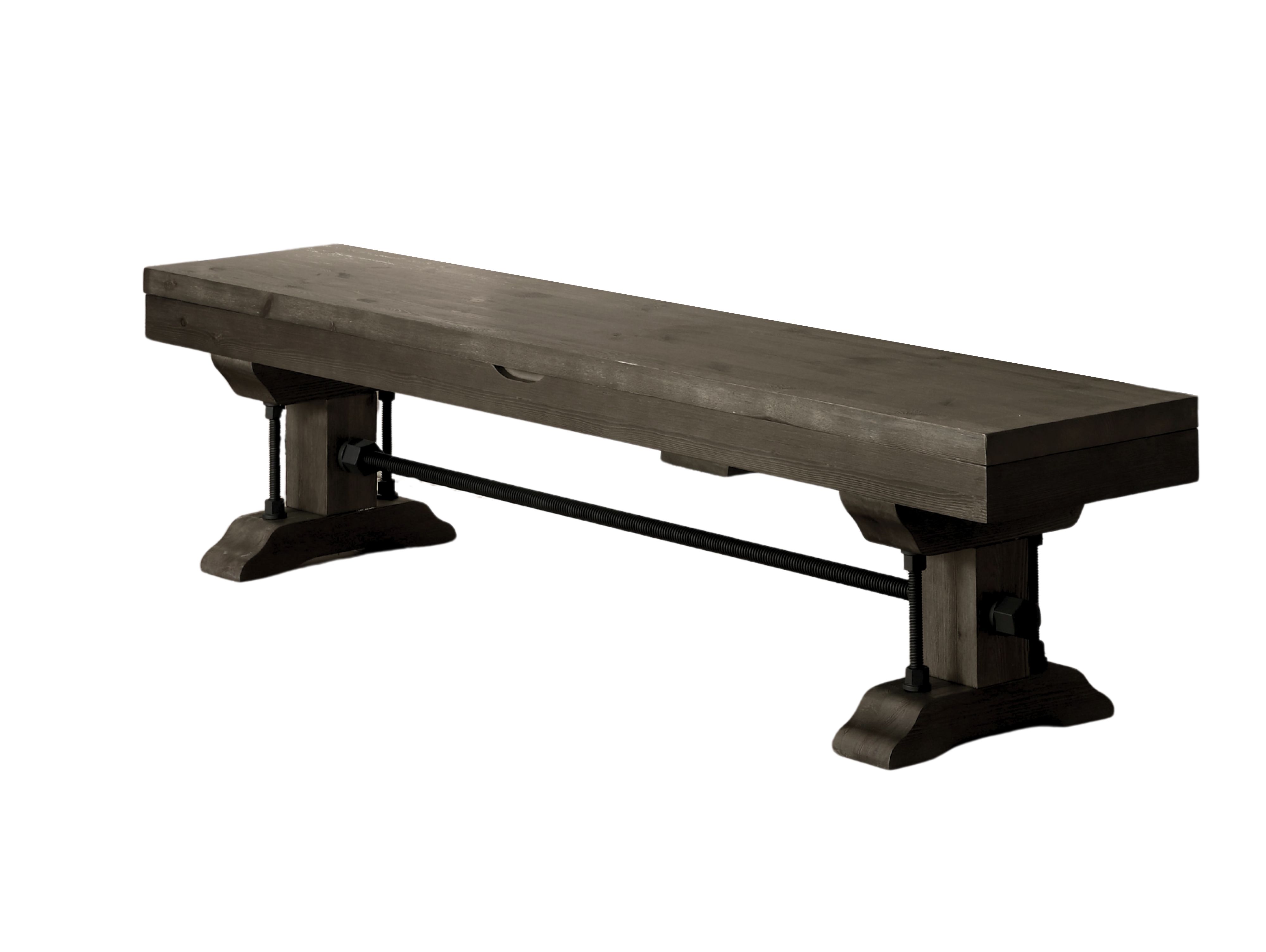 PC0366-BA: Lexor Industrial Bench w/storage Black Oak