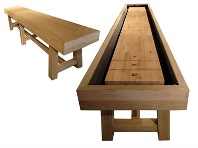 Lexor Shuffleboard Competition Pro, Solid Oak w/table top 9ft