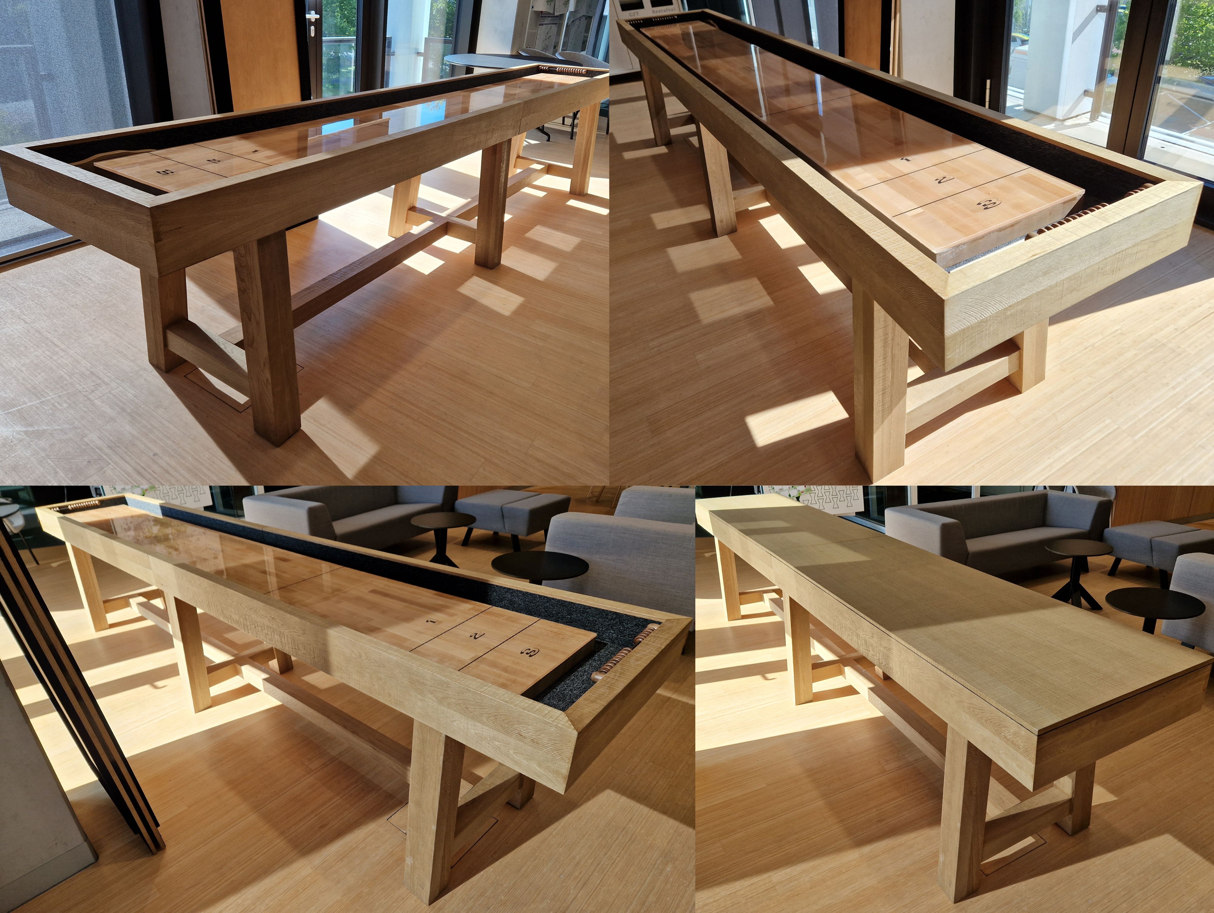 SB2012: Lexor Shuffleboard Competition Pro, Solid Oak w/table top 12ft