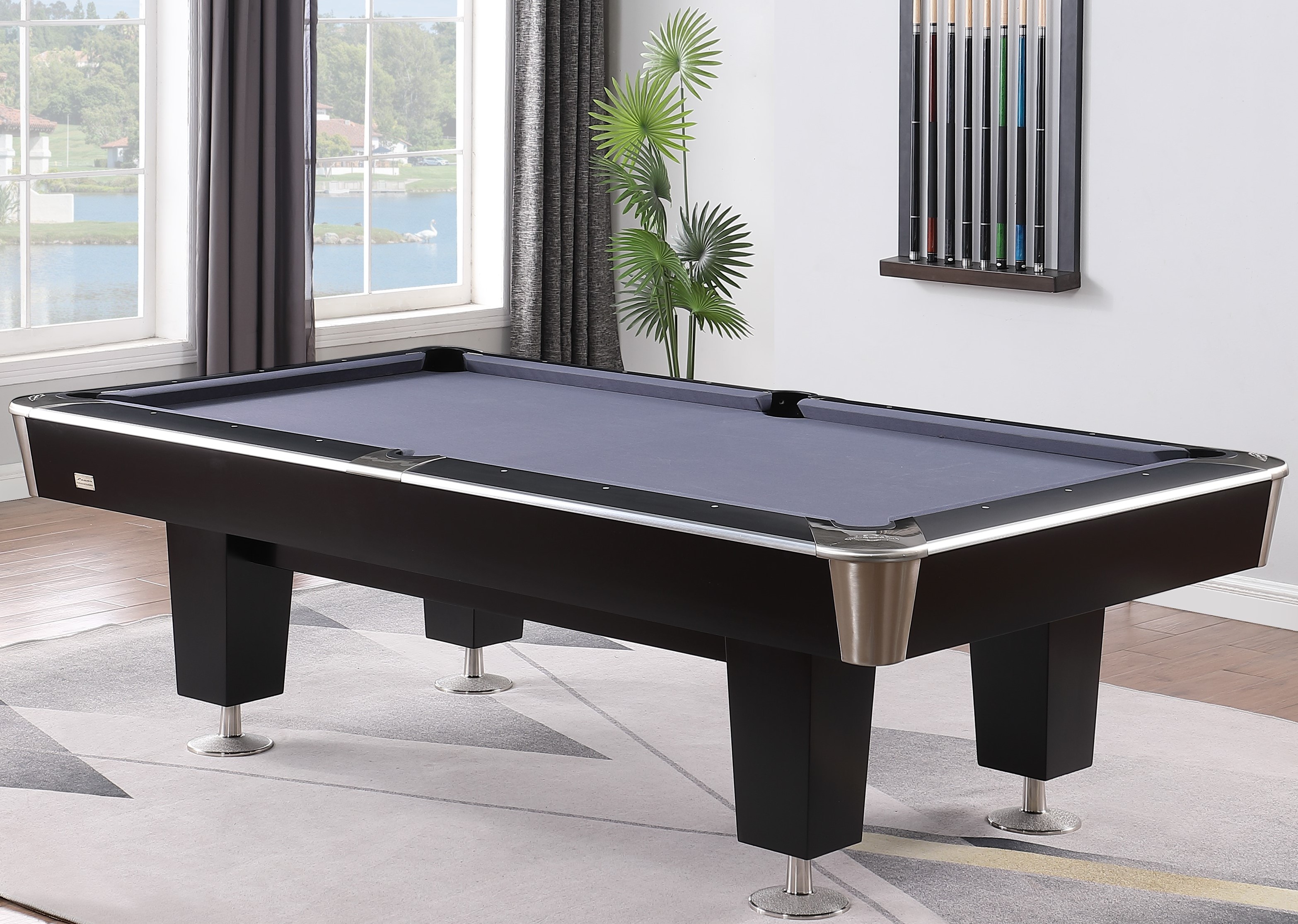 SC0110-PR: Snookertafel Lexor X-treme II Pro-series EPBF pockets, black-RVS 