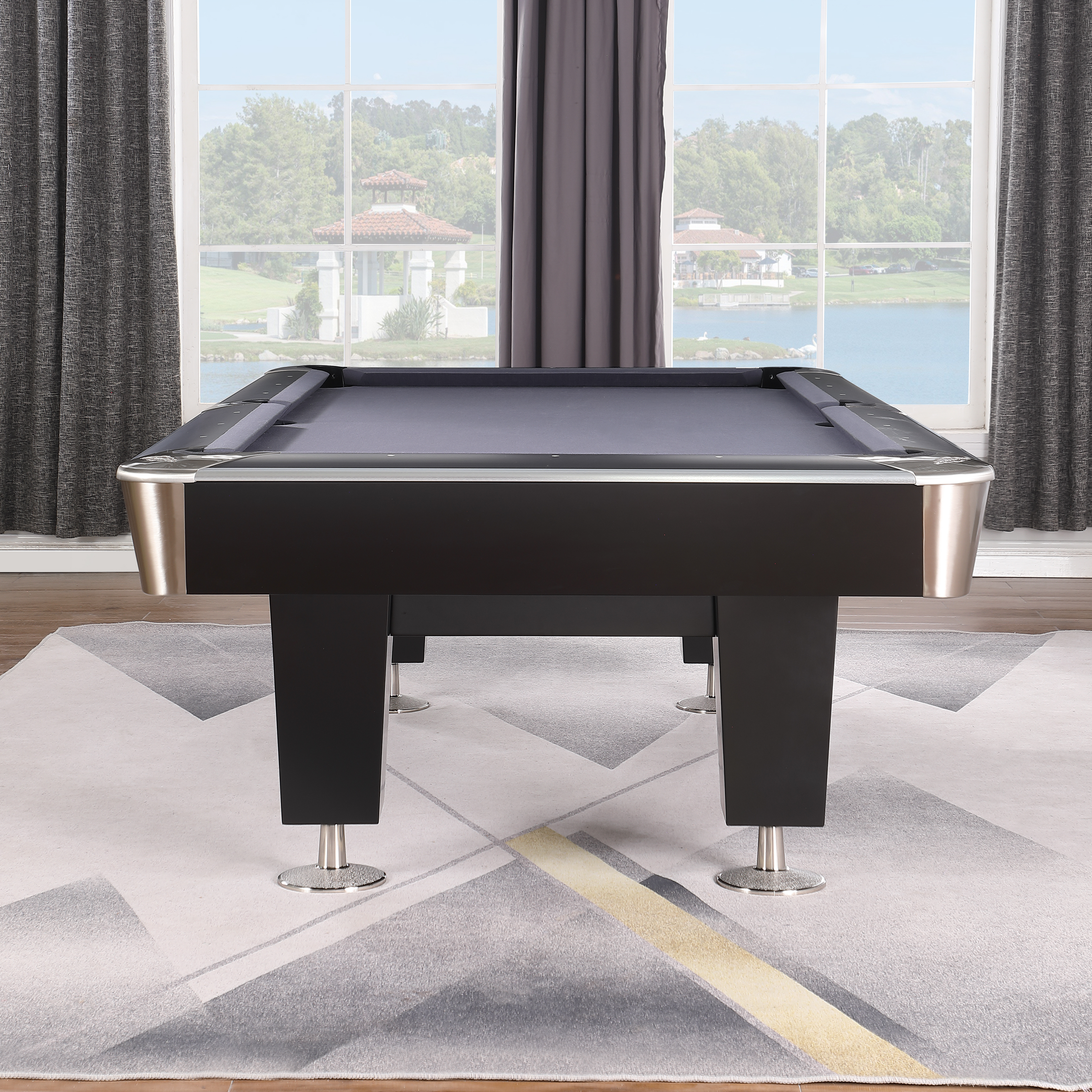 SC0110-PR: Snookertafel Lexor X-treme II Pro-series EPBF pockets, black-RVS  #8
