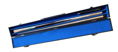 Snooker Cue & Case set Lexor Competition 1/2 Brown, Walnut/Green/Maple splice, w. extension 