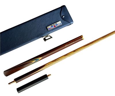 Snooker Cue & Case set Lexor 3/4 Brown, Navy/Maple splice, w. extension 