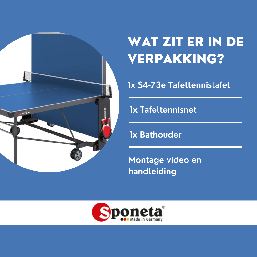 TC0273: Tafeltennistafel Outdoor SPONETA S 4-73 e blauw "Gratis levering"
