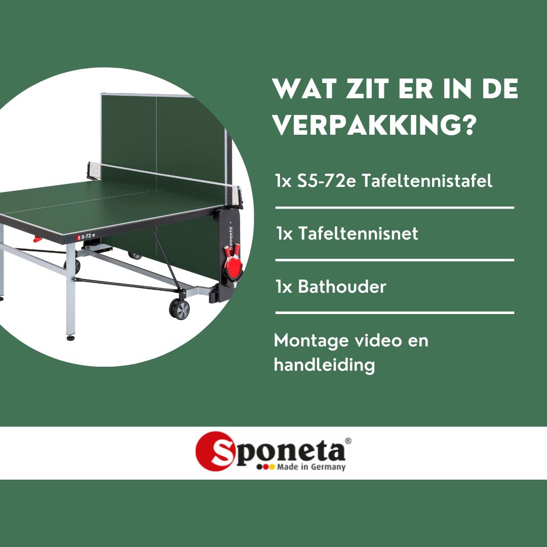 TC0278: Tafeltennistafel Outdoor SPONETA S 5-72 e groen "Gratis levering"