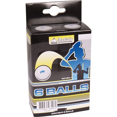 Tafeltennis ballen Buffalo 6balls 3 ster