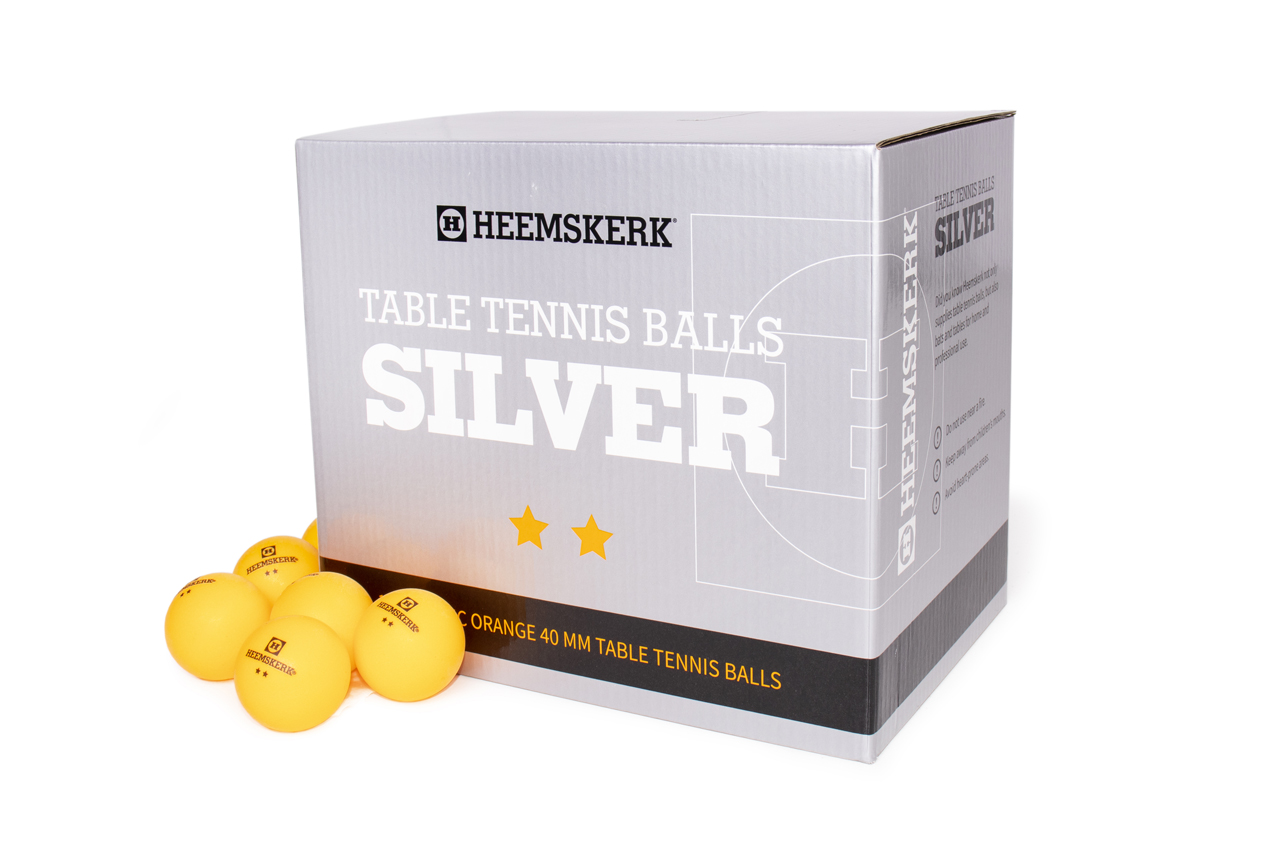 TC0739-8: Tafeltennis ballen Heemskerk Zilver 3 ster 100 stuks oranje #1