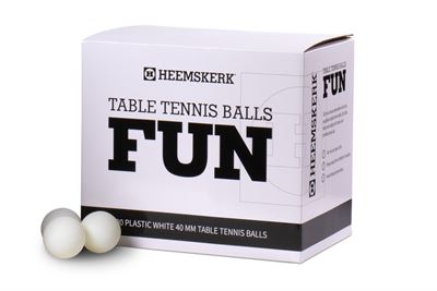 Tafeltennis ballen Heemskerk Fun 100stuks wit