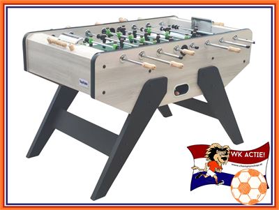WK ACTIE: Retro voetbaltafel TopTable Winner Oak, houten spelers! 