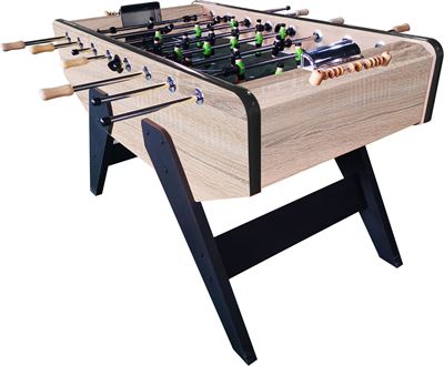 Retro voetbaltafel TopTable Winner Oak, houten spelers!