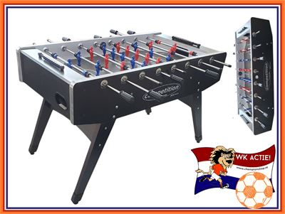 WK ACTIE: Folding Voetbaltafel TopTable Competition Pro ***  Formica/Metal Line/Molded players, Blck 