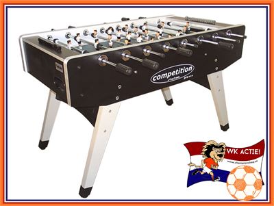 WK ACTIE: Voetbaltafel TopTable Competition Pro *** Formica/Metal Line, Blck/Grey 