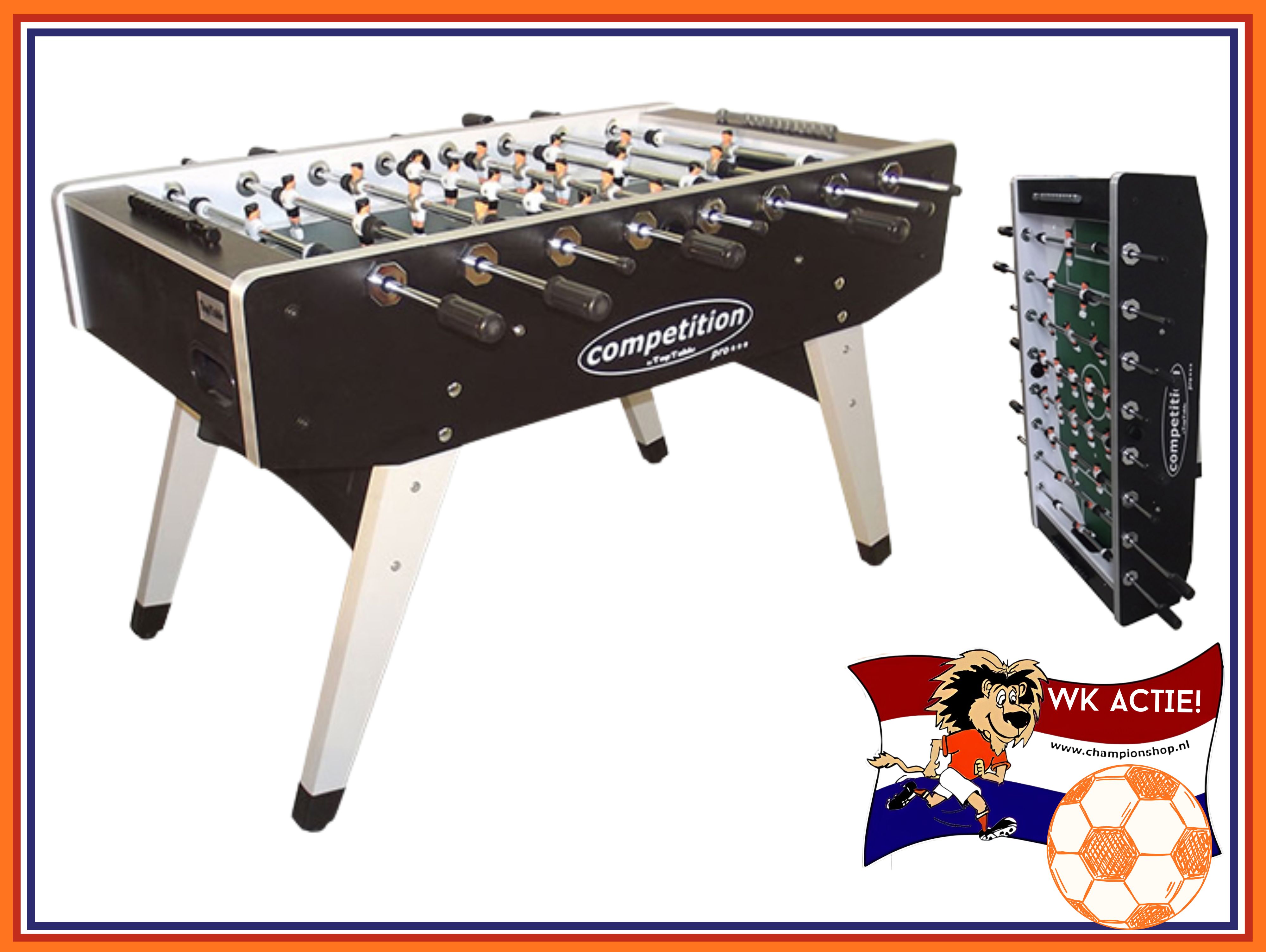 VC0211: Folding Voetbaltafel TopTable Competition Pro *** Formica/Metal Line, Blck/Grey - gratis verzending + 3st. oranje balletjes  #1