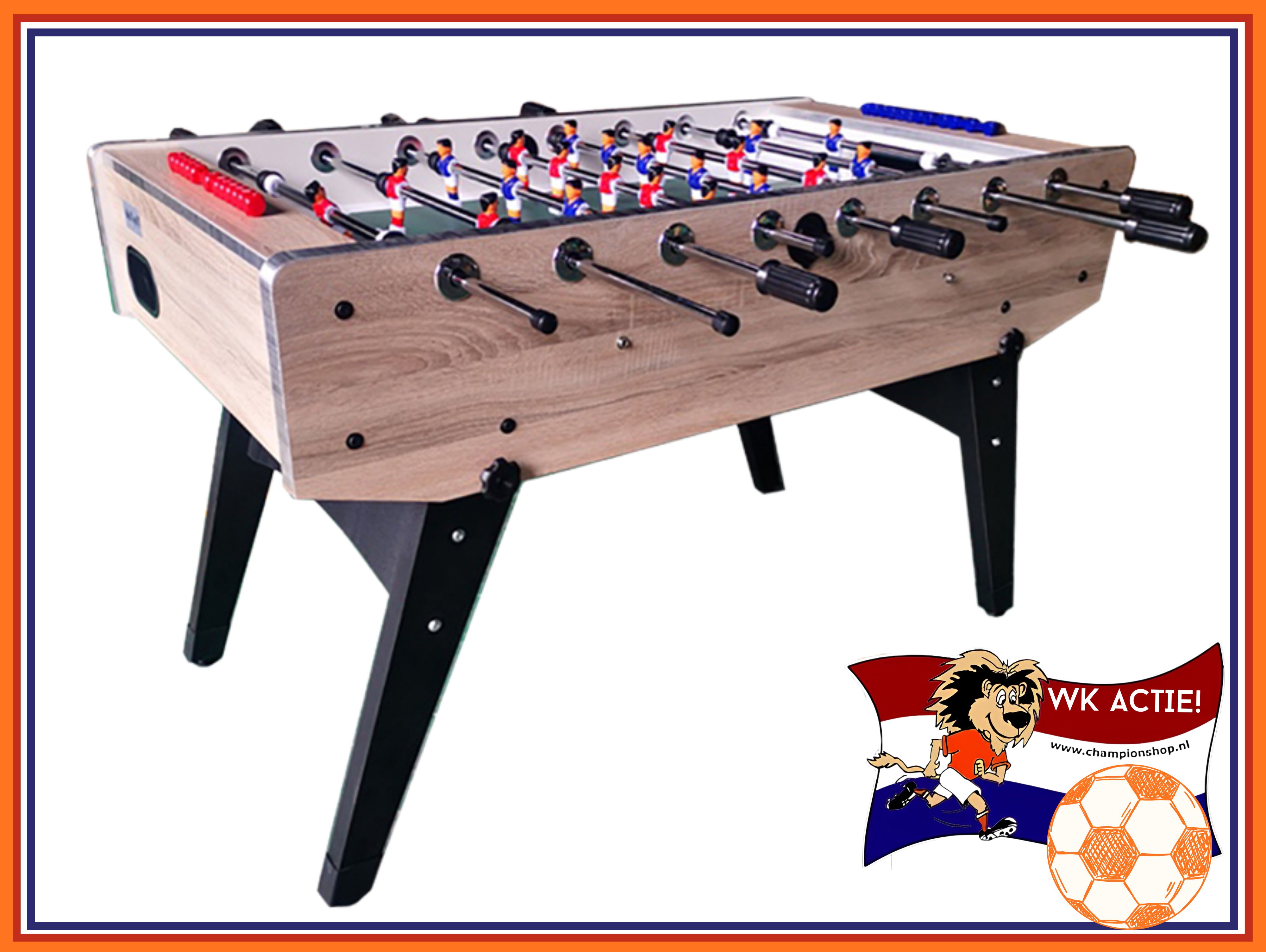 VC0213: Voetbaltafel TopTable Competition Pro *** Formica/Metal Line Wood - gratis verzending + 3st. oranje balletjes  #1